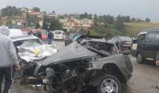 قتيلان وجريحان نتيجة تصادم بين سيارتين على طريق عام الكويخات التلال حلبا
