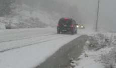 الثلوج تلامس الساحل في جنوب لبنان في منطقة النبي ساري بين الصرفند وعدلون