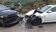 النشرة: حادث سير على اوتوستراد الدورة جراء انزلاق اربع سيارات بسبب الأمطار