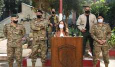 عكر قامت بزيارة تفقدية لعدد من مراكز ألوية الجيش: الثقة بالمؤسسة العسكرية هي الضمانة لقيام لبنان