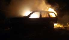 النشرة: إخماد حريق شب بسيارة رباعية الدفع في بلدة قب الياس