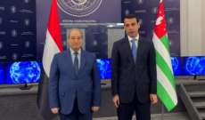وزير الخارجية السوري ونظيره الأبخازي وقعا مذكرة تفاهم وتعاون