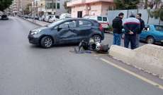 النشرة: جريح جراء حادث صدم في شارع الصلح بصيدا