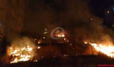 النشرة: اخماد حريق كبير في محلة طلعة المحافظ في صيدا