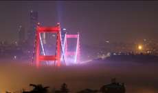 السلطات التركية أعلنت تعليق حركة الملاحة في مضيق البوسفور بسبب الضباب