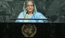 رئيسة وزراء بنغلادش تطالب بمناطق آمنة للمسلمين في بورما