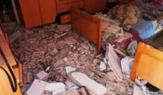 النشرة: نجاة عائلة بعد انهيار أجزاء من سقف المنزل في البرج الشمالي - صور