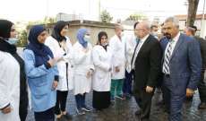 الأبيض تفقد مستشفيي بنت جبيل وتبنين وأكد دور المستشفيات الحكومية في مواجهة الأوبئة