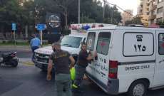 الدفاع المدني: جريح جراء حادث سير على طريق عام دير زنون في رياق