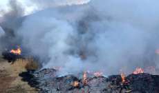 الدفاع المدني: إخماد 3 حرائق أعشاب يابسة في مشّان وتلال بدنايل والرميلة