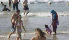 إرتداء البوركيني من مسلمات ويهوديات مألوف على شواطئ إسرائيل 