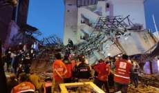 إصابة 13 شخصا في انهيار مبنى في تركيا
