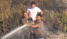 الدفاع المدني أخمد حريقا في خراج السويسة العكارية طال أشجارا حرجية ومثمرة