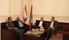 أسامة سعد استقبل محافظ الجنوب منصور ضو والعميد سمير شحادة