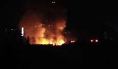  النشرة: حريق في مخيم للنازحين السوريين على طريق المصنع