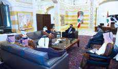 رئيس حكومة تصريف الأعمال استقبل وزير خارجية قطر على رأس وفد