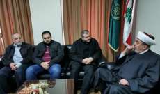 وفد من حزب الله زار المفتي سوسان وأكدا ضرورة التكاتف والتعاضد من أجل النهوض بالبلاد
