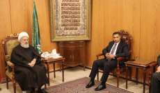الخطيب بحث مع السفير العراقي في القضايا والشؤون اللبنانية والعربية