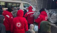 الصليب الاحمر يجلي نازحين سوريين من مخيماتهم نتيجة الامطار الغزيرة