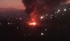 النشرة: حريق كبير بمخيم للنازحين السوريين في سهل بلدة قب الياس
