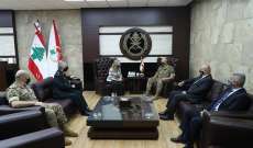 قائد الجيش بحث مع السفيرة الكندية في لبنان بعلاقات التعاون بين جيشي البلدين