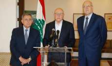 ميقاتي والسنيورة وسلام: من المؤسف أن يصار إلى الالتفاف على الفرصة التي اتيحت للبنان