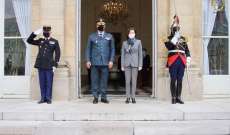 قائد الجيش العماد جوزاف عون يصل الى وزارة الدفاع الفرنسية 
