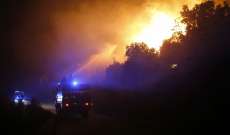 اندلاع حريق هائل في جزيرة كورسيكا الفرنسية
