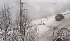 النشرة: الطقس العاصف مستمر في حاصبيا والثلوج تتساقط ابتداء من ارتفاع 1400 متر
