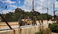انتشار للقوات الإسرائيلية بالقرب من السياج الحدودي بين بلدة حولا ومستعمرة 