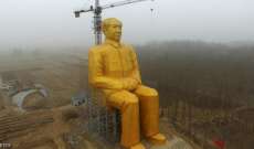تدمير تمثال ذهبي في الصين بعد أيام من نصبه