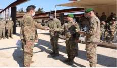 الجيش: تخريج عناصر من فوج التدخل السادس في البقاع خضعوا لدورة تدريبية