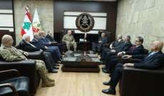 قائد الجيش التقى رئيس رابطة قدماء القوى المسلحة اللبنانية ورئيس الهيئة العليا للإغاثة