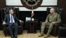 قائد الجيش بحث مع طرابلسي بالأوضاع العامة والتقى سفير إيطاليا بزيارة وداعية