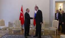 أردوغان: ناقشت مع بوتين توسيع التعاون في قره باغ بضم المزيد من الدول