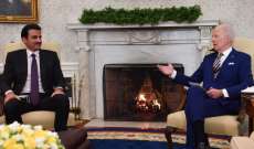 أمير قطر بحث مع رئيس أميركا بالعلاقات الاستراتيجية بين البلدين وتطورات الأوضاع في غزة