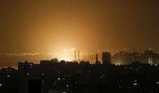 الجيش الاسرائيلي شن غارات على غزة بعد إطلاق صاروخ من القطاع مساء أمس