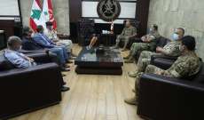 قائد الجيش إلتقى الخازن والقائم بأعمال السفارة الأردنية