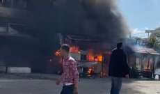النشرة: 5 إصابات بحريق داخل سوبر ماركت ومحل للخرضوات بالعاقبية