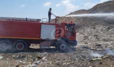 النشرة: حريق بالعوادم المكدسة في محيط معمل معالجة النفايات في سينيق