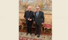 أمين سر الفاتيكان التقى بوحبيب: أتفهم هواجس لبنان في مسألة النازحين السوريين