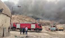 إرتفاع ألسنة اللهب في حريق مكب نفايات طرابلس مع إرتفاع شدة الهواء ورئيس البلدية تابع القضية