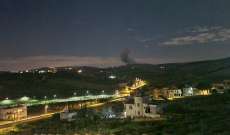 الطيران الحربي الاسرائيلي نفذ سلسلة غارات جوية استهدف فيها بلدة عيتا الشعب