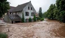 فيضانات تسببت بإجلاء مئات الأشخاص ووقف العمل بمحطة لتوليد الطاقة الكهربائية في جنوب غرب ألمانيا