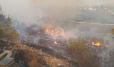 رئيس بلدية مزرعة يشوع للنشرة: النيران مازلت مشتعلة بالاحراج وسيطرنا عليها قرب المنازل 