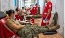 الكتيبة الاسبانية نظمت حملة تبرع بالدم في مقر قيادة اليونيفيل في القطاع الشرقي من جنوب لبنان
