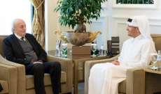 جنبلاط التقى رئيس وزراء قطر وثمّن سعي بلاده لوقف إطلاق النار بغزة ودورها ضمن اللجنة الخماسية