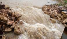 النشرة:نهر الزهراني فاض للمرة الأولى بعد تراجع منسوب المياه فيه خلال الصيف
