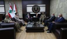 قائد الجيش بحث مع سفيرَي مصر وسويسرا بعلاقات التعاون مع جيشي البلدين