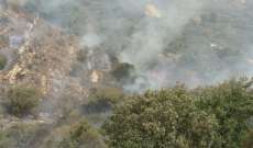 حريق في وادي هونين تسبب بتفجير ألغام من المخلفات الاسرائيلية